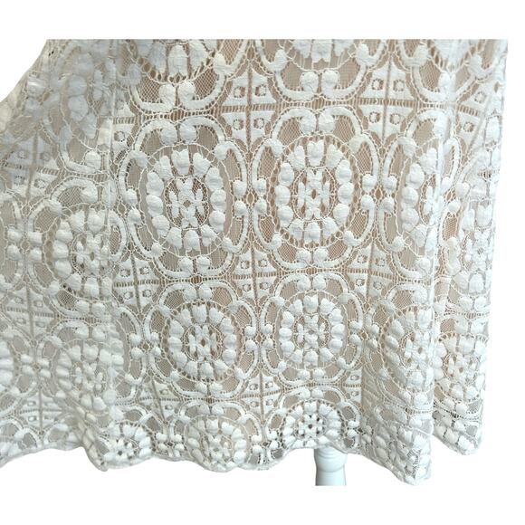 Free People Dress Womens Small Cream Lace‎ Boho Babydoll Coquette Cottage Core - Picture 6 of 12